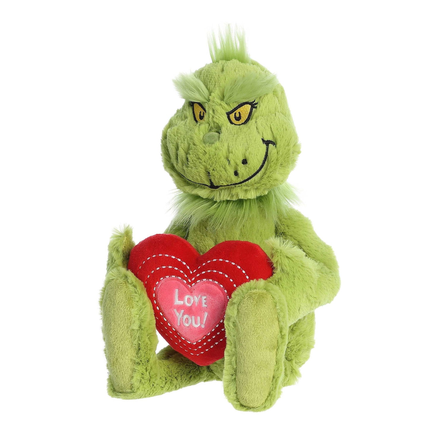 Aurora - Large Green Dr. Seuss - 15" "Love You" Light-Up Grinch - Whimsical Stuffed Doll