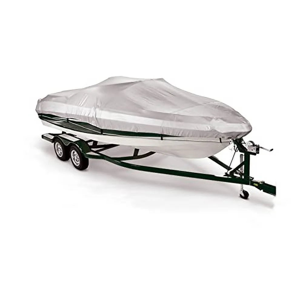 Savvycraft Boat Cover 12'-14', Heavy Duty Waterproof Marine Grade Polyester fits V-Hull Runabouts, Pro-Style Bass Boats, Fish & Ski Boats 12ft-14ft Long, Beam up to 68"