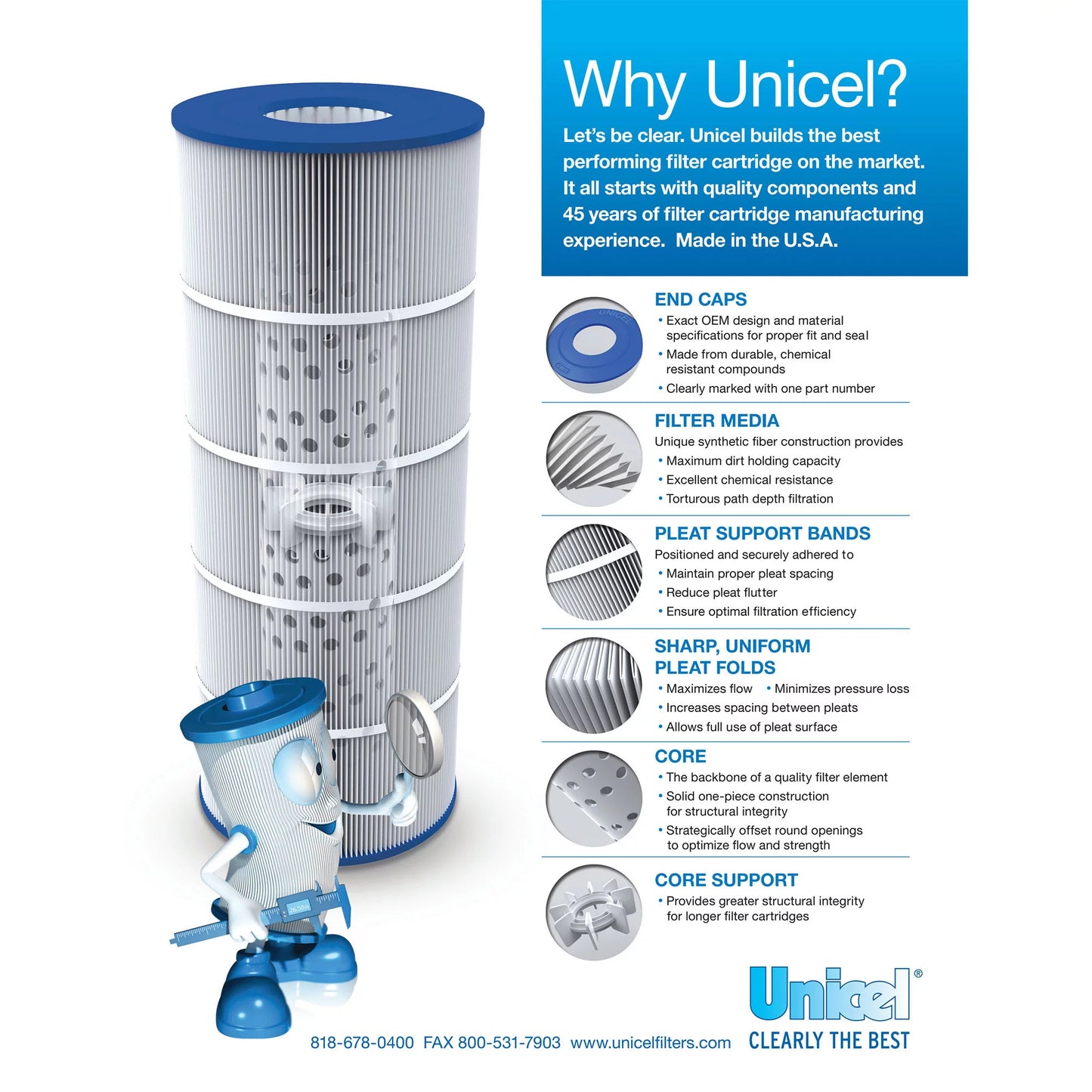 Unicel C-8417 175 Square Feet Swimming Pool Replacement Cartridge Filter