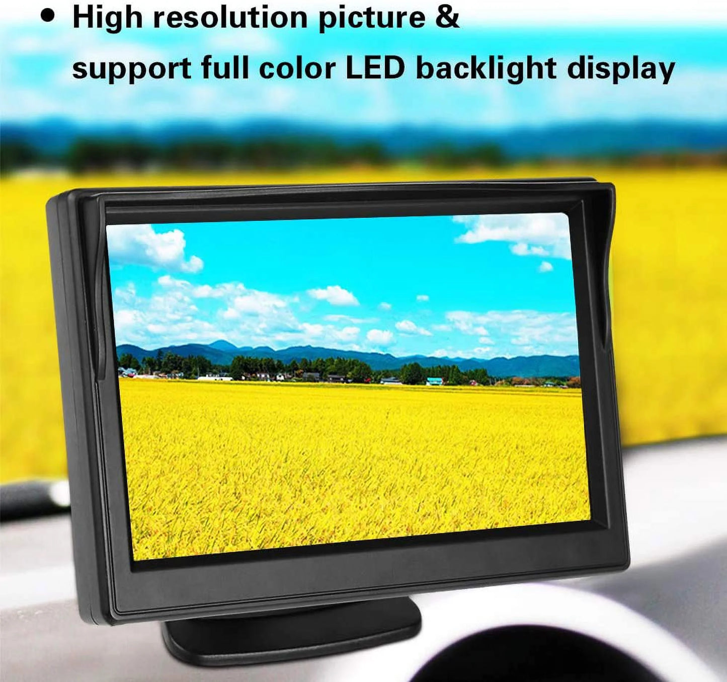 5" Wireless LCD Rearview Car Backup Camera and Monitor Reverse Assist Kit