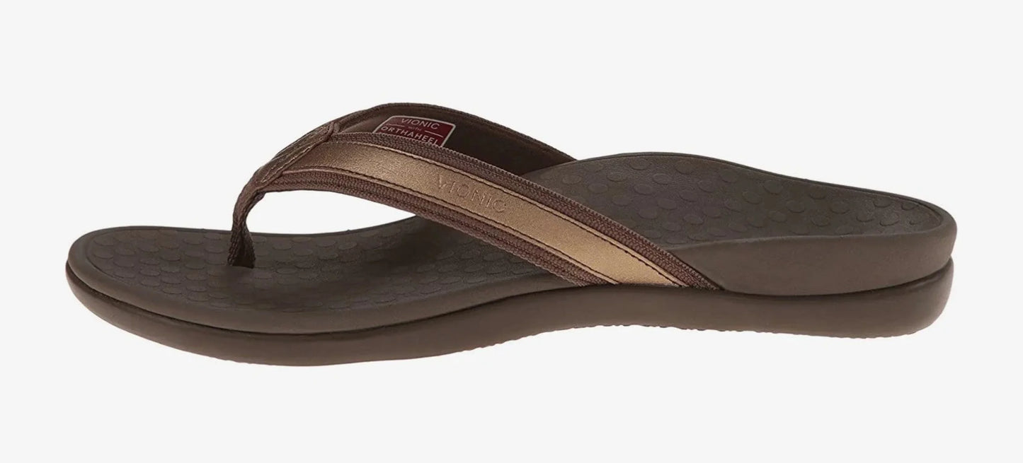 Vionic TIDE II Bronze Mettallic Women's Flip Flop Sandals