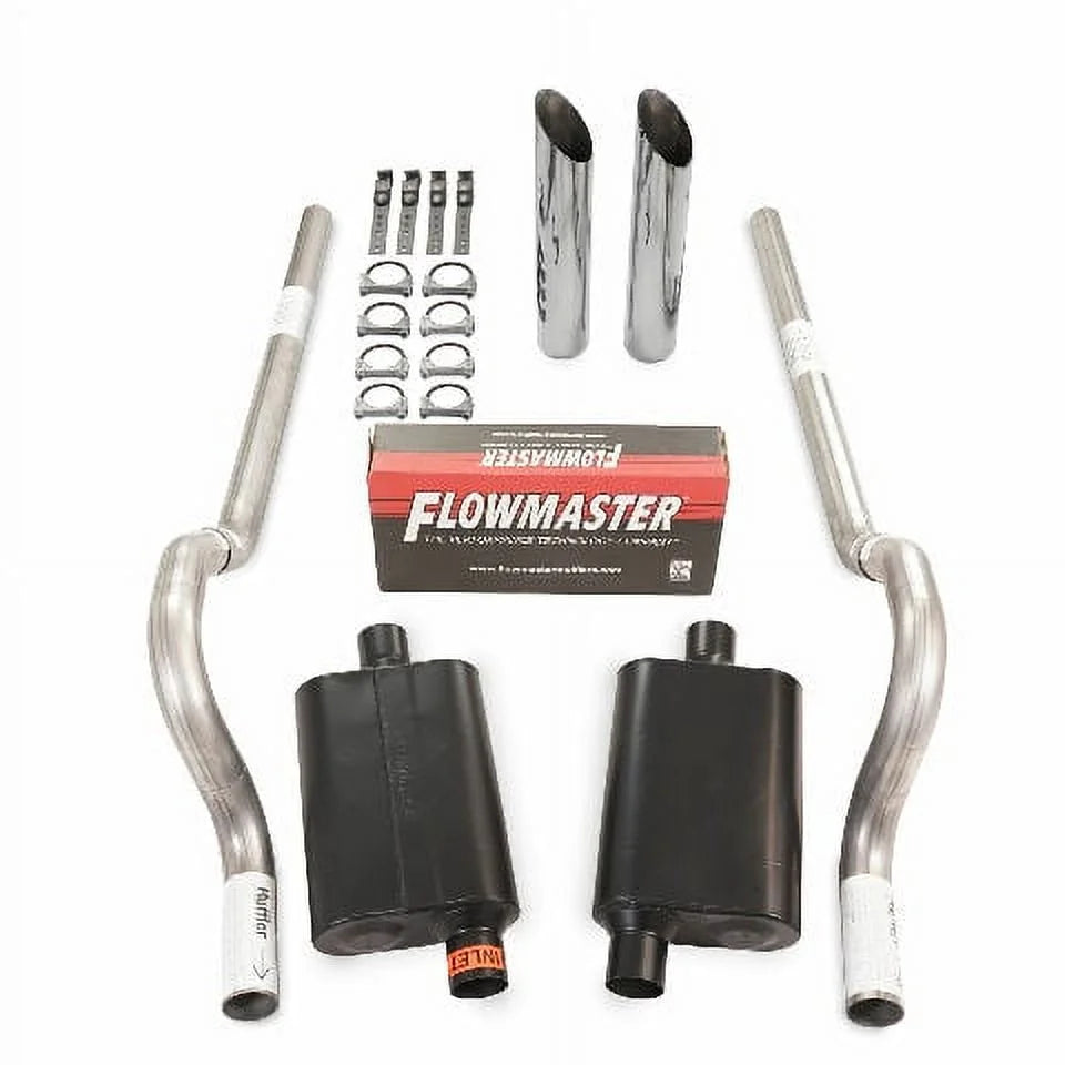 62-74 Mopar B Body Car 2.5" Dual Exhaust Kit Flowmaster 40 Series Rear Exit SW