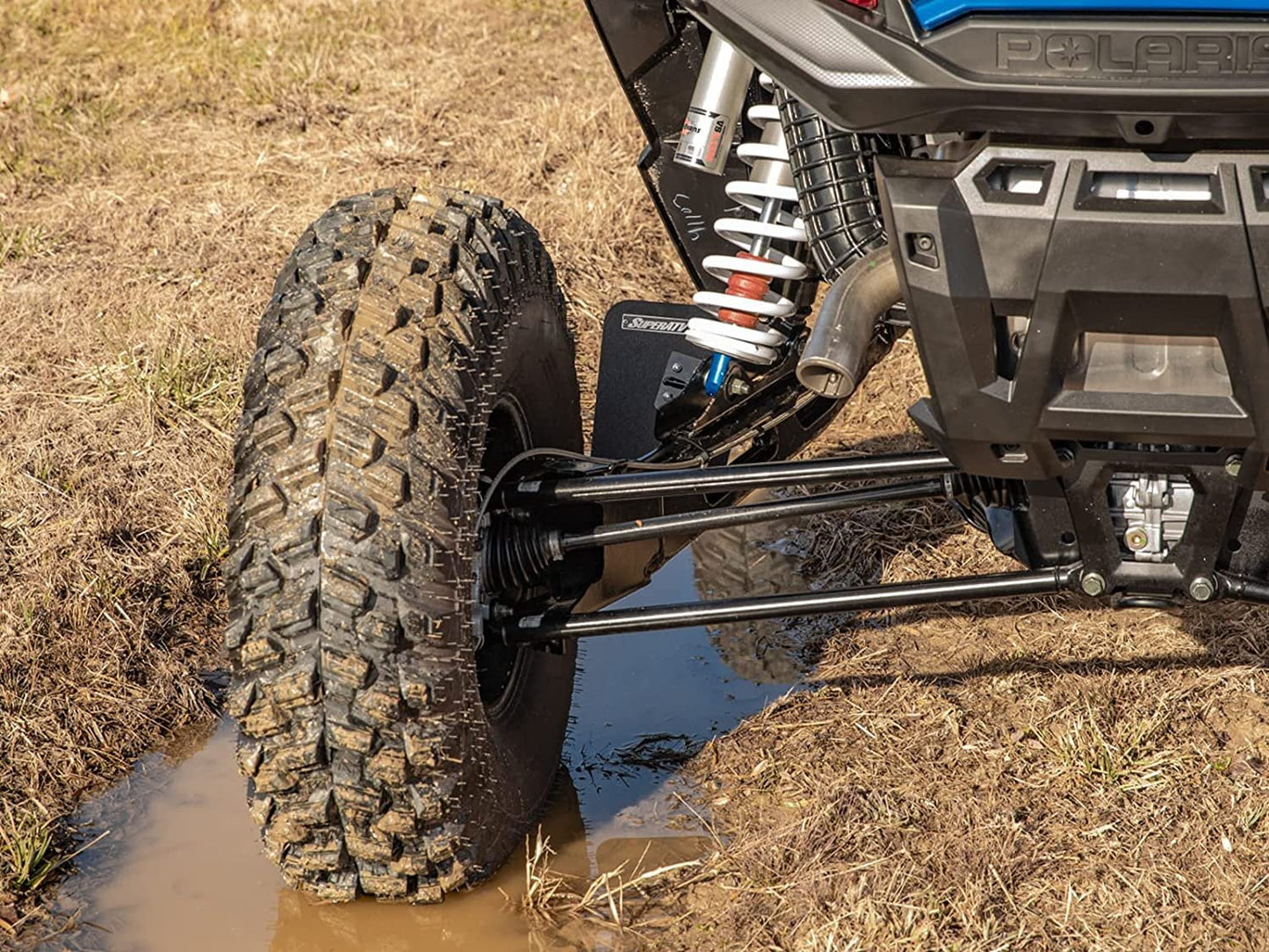 SuperATV Mud Flaps for 2018+ Polaris RZR XP Turbo S 2019+ RZR XP 4 Turbo S/XP Turbo S Velocity/XP 4 Turbo S Velocity 8 x 10 7/8 Mud Flaps Flexible and Lightweight USA Made!