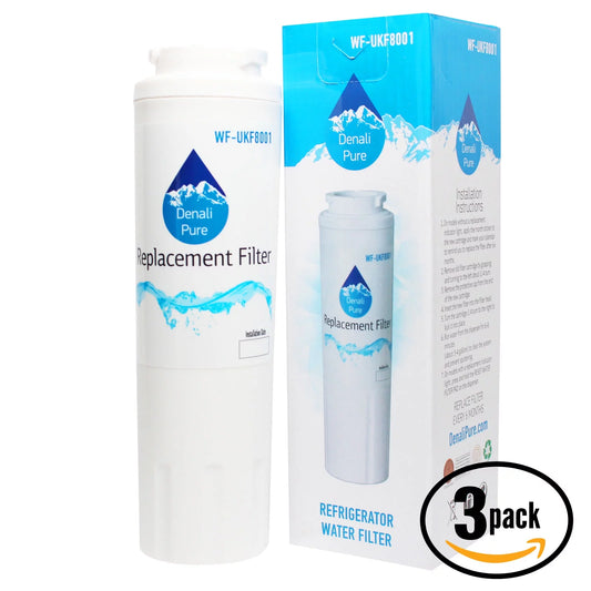 3-Pack Replacement for Maytag JFC2089HEP4 Refrigerator Water Filter - Compatible with Maytag UKF8001 Fridge Water Filter Cartridge - Denali Pure Brand