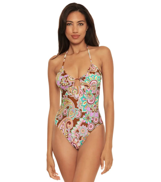 Becca by Rebecca Virtue MULTI Groovy Multi Way One-Piece Swimsuit, US Large