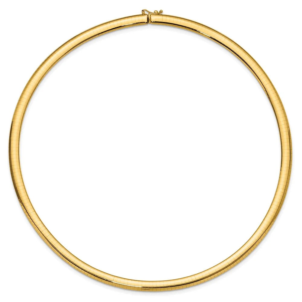 14k 6mm Lightweight Omega Necklace QODL6-18