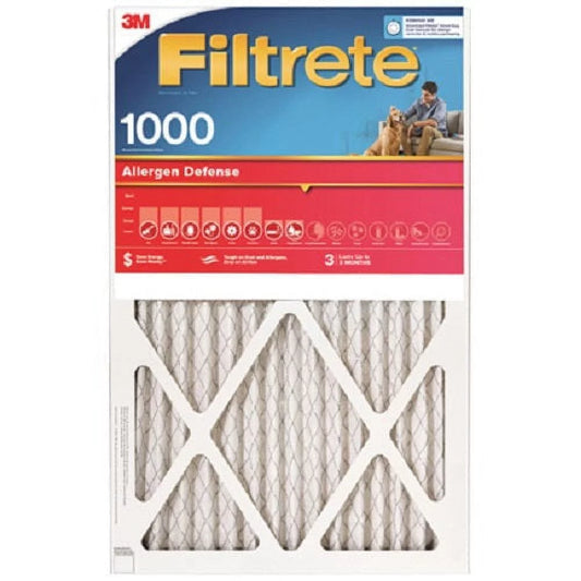 3M 9824-4 14" x 30" x 1" Red MPR 1000 Filtrete 3 Month Disposable Pleated Air Filter - Quantity of 4