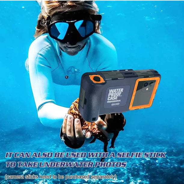 UrbanX Professional [15m/50ft] Swimming Diving Surfing Snorkeling Photo Video Waterproof Protective Case Underwater Housing for LG G5 And all Phones Up to 6.9 Inch LCD with Lanyard