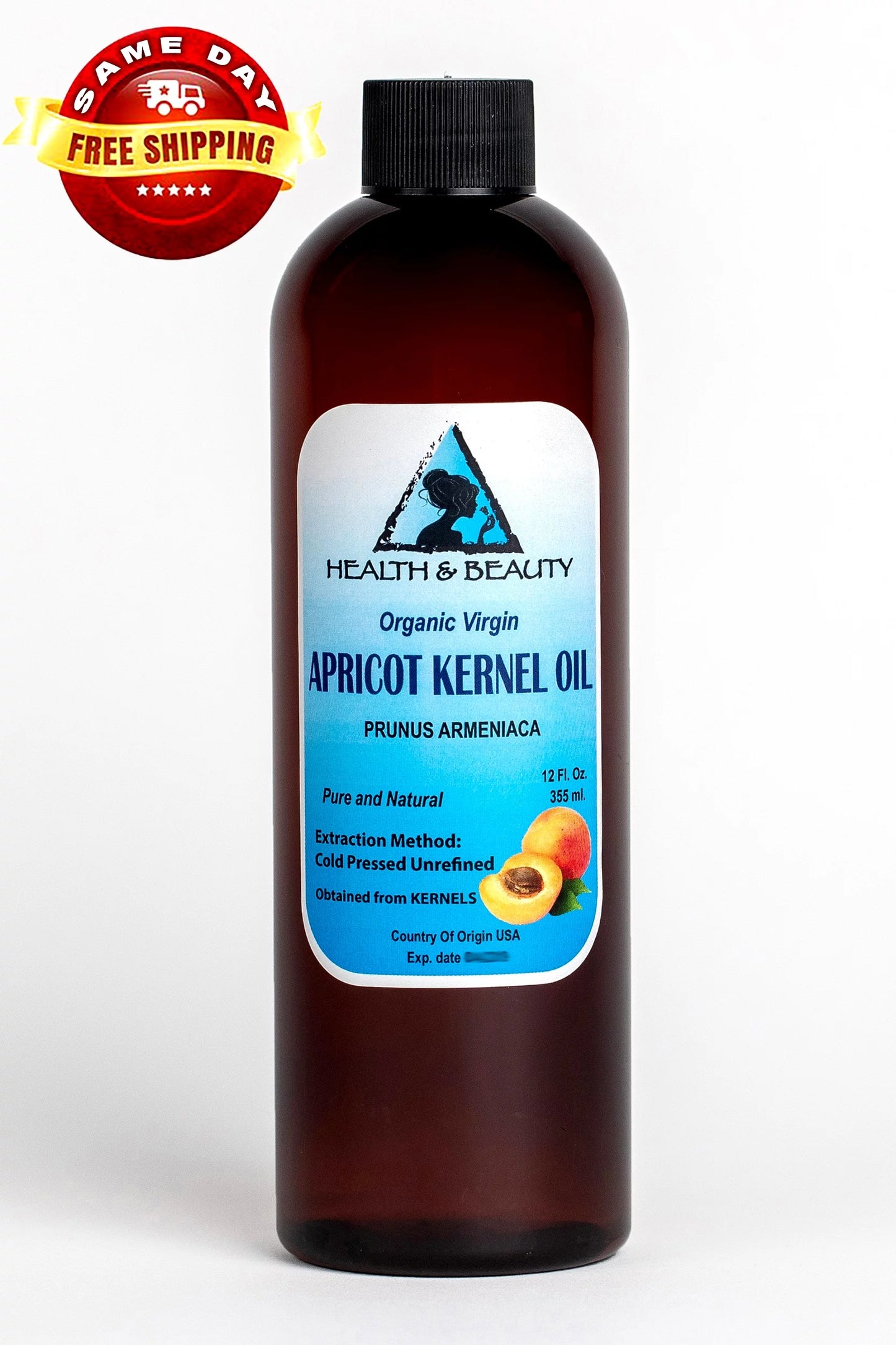 Apricot Kernel Oil Unrefined Organic Virgin Cold Pressed Raw Natural Pure 36 oz