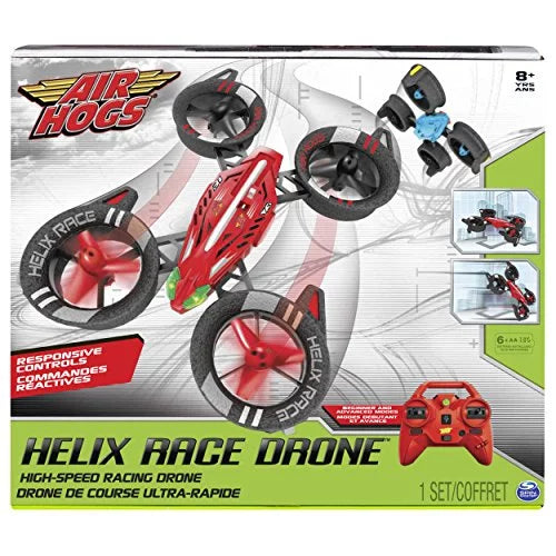 Air Hogs, Helix Race Drone, 2.4 Gigahertz, Red RC Vehicle