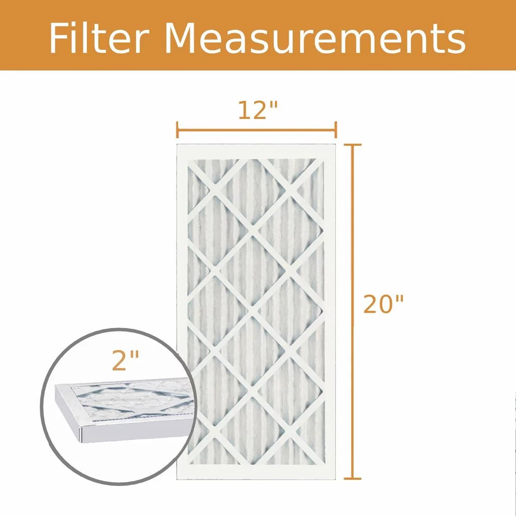 12x20x2 Key Pleat Purolator Air Filter - MERV 8 (6 Pack)