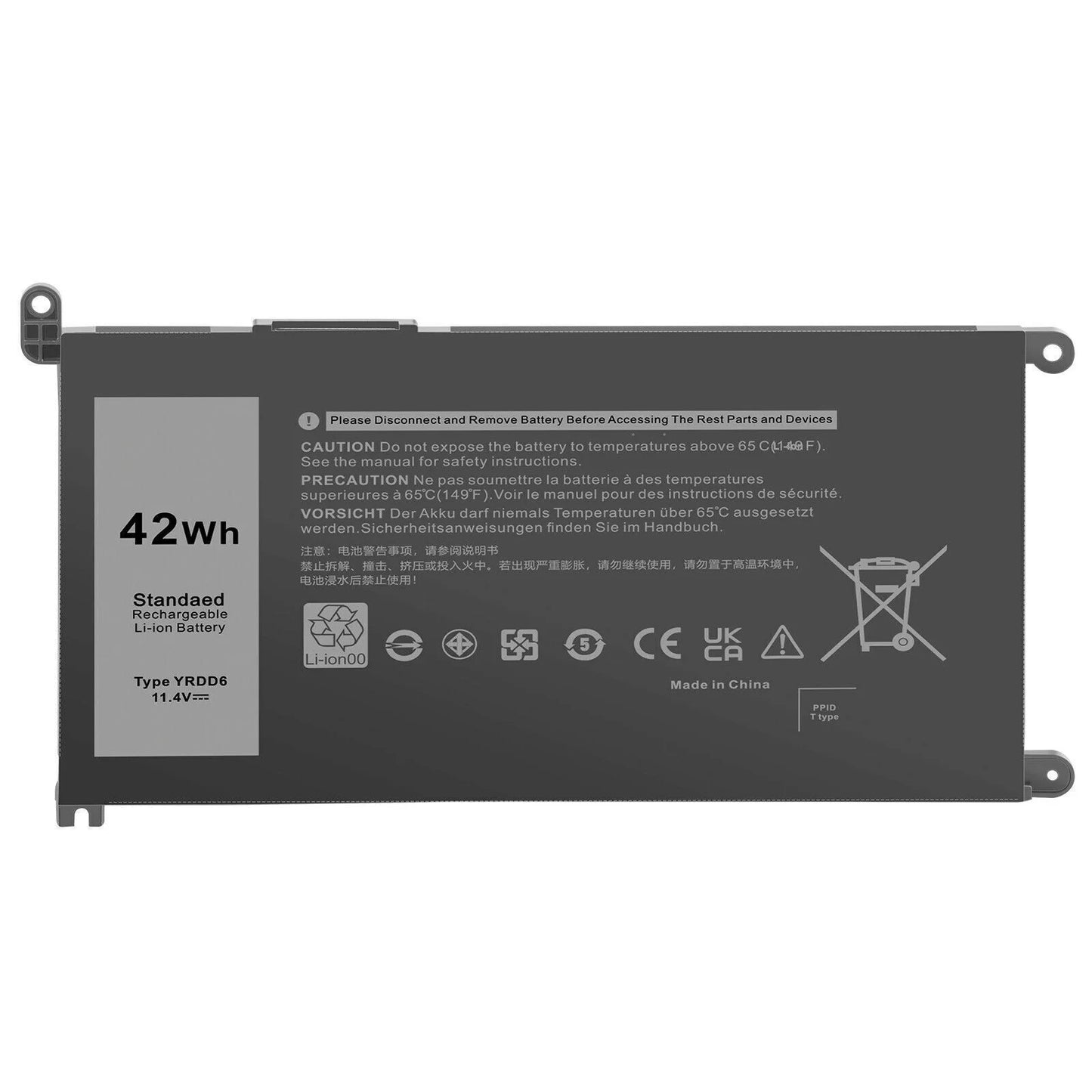 YRDD6 0YRDD6 Battery for Inspiron 3582 3593 3793 5493 5584 5593 5480 5590 5594