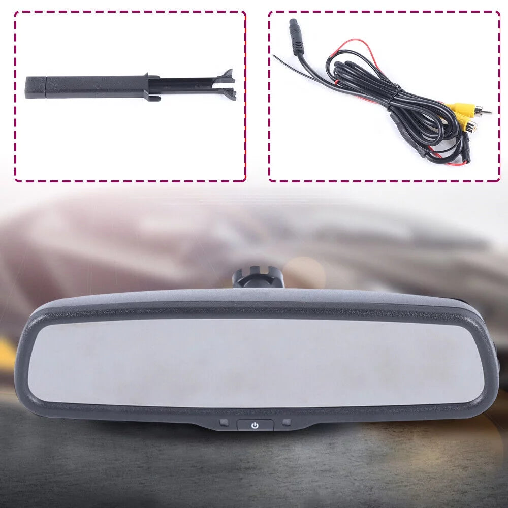 4.3" Car Monitor Rear View Mirror System Backup Reverse Camera Night Vision with Bracket