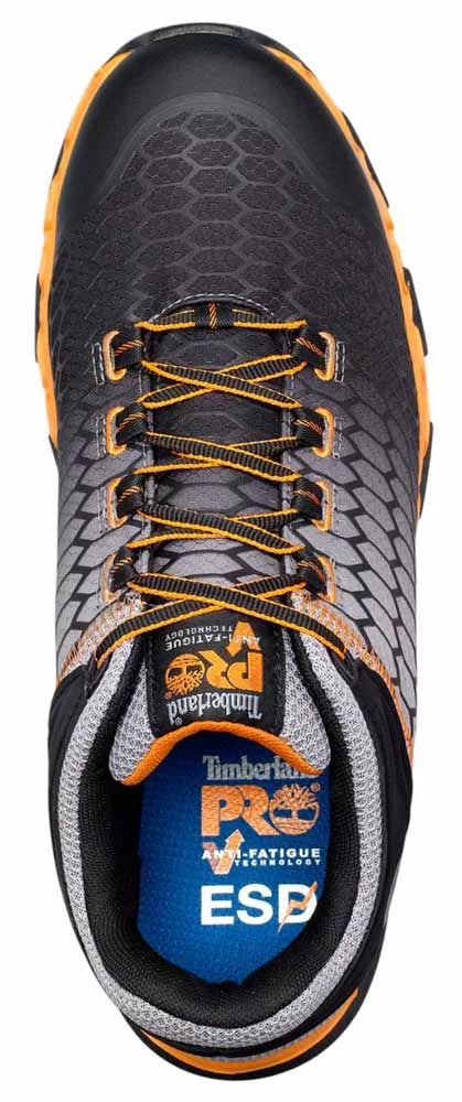 Timberland PRO Powertrain Sport Men's,Grey/Orange, Alloy Toe, SD, Sport Shoe (11.5 W)