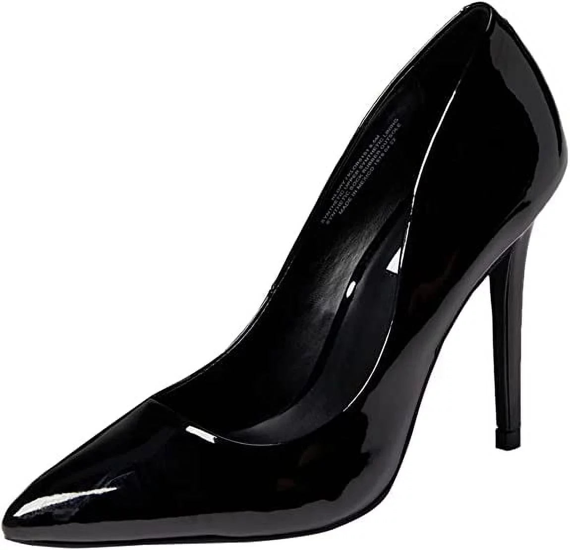 Steve Madden Klory Black Patent Stiletto Heel Pointed Toe Slip On Fashion Pumps (Black Patent, 8.5)