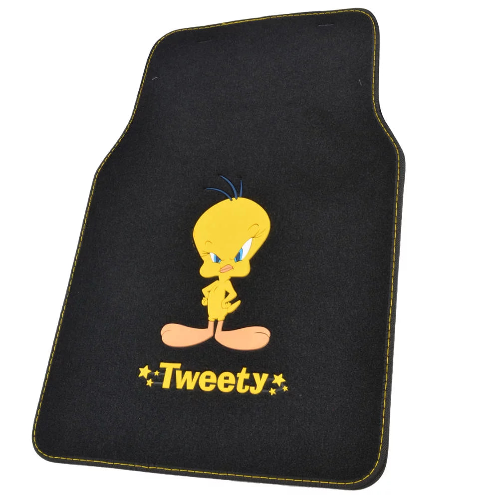 BDK Looney Tunes Tweety Bird Car Seat Covers with Floor Mats Full Set - Holiday Car Auto Accessories Gift Set