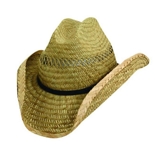 TMMS58OS Mens Western Shape Summer Straw Hat Assortment - Pack Of 12