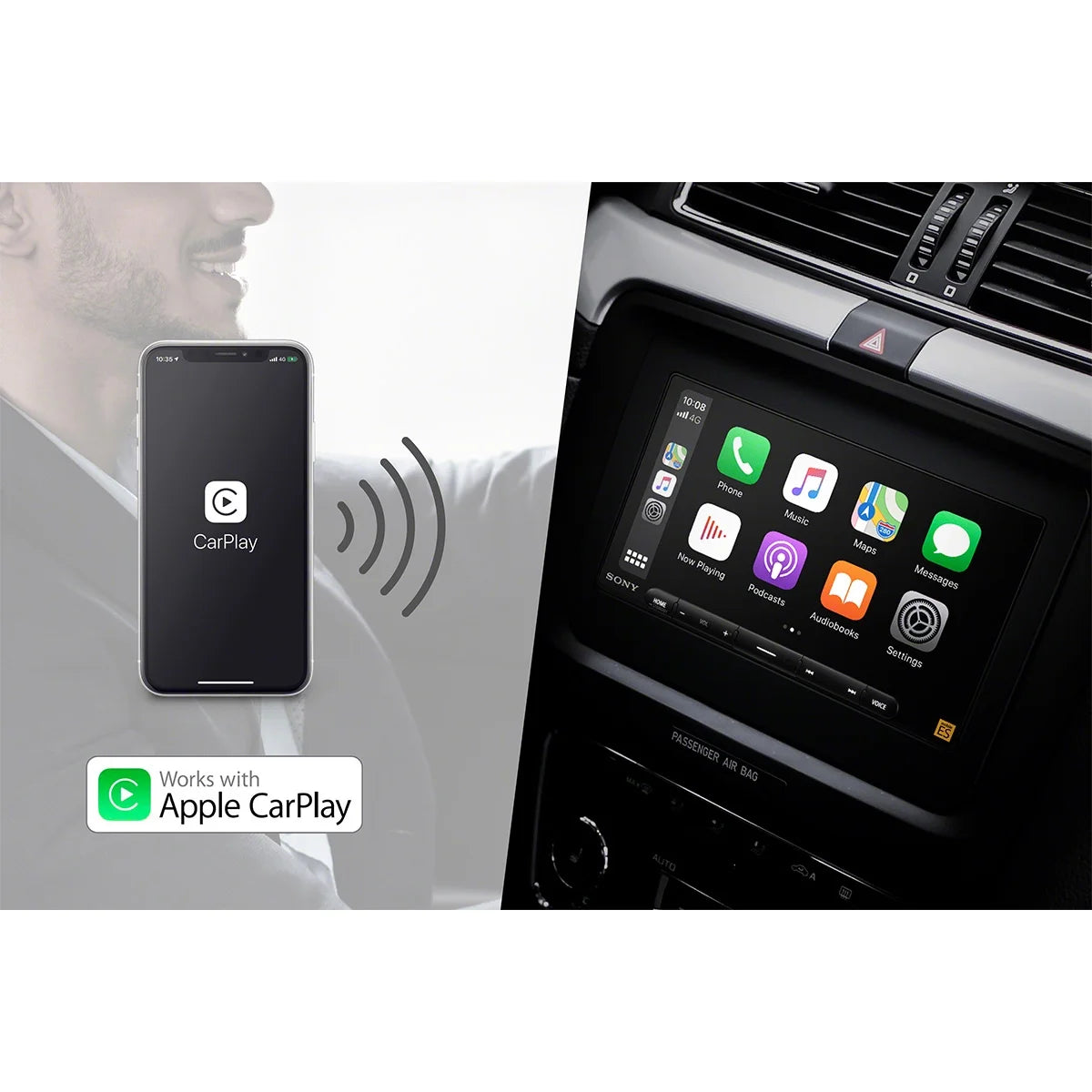 Sony Mobile XAV-9000ES Mobile ES 6.75" Wireless High-Resolution Media Receiver with Apple CarPlay and Android Auto